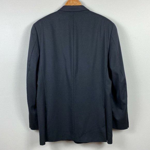 Apt 9 Blazer Jacket 44R Men 100% Wool Modern Fit Black 2-Button Career Occassion - Picture 2 of 9